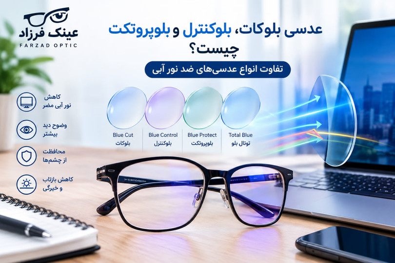 عدسی بلوکات، بلوکنترل و بلوپروتکت چیست؟ تفاوت انواع عدسیهای ضد نور آبی