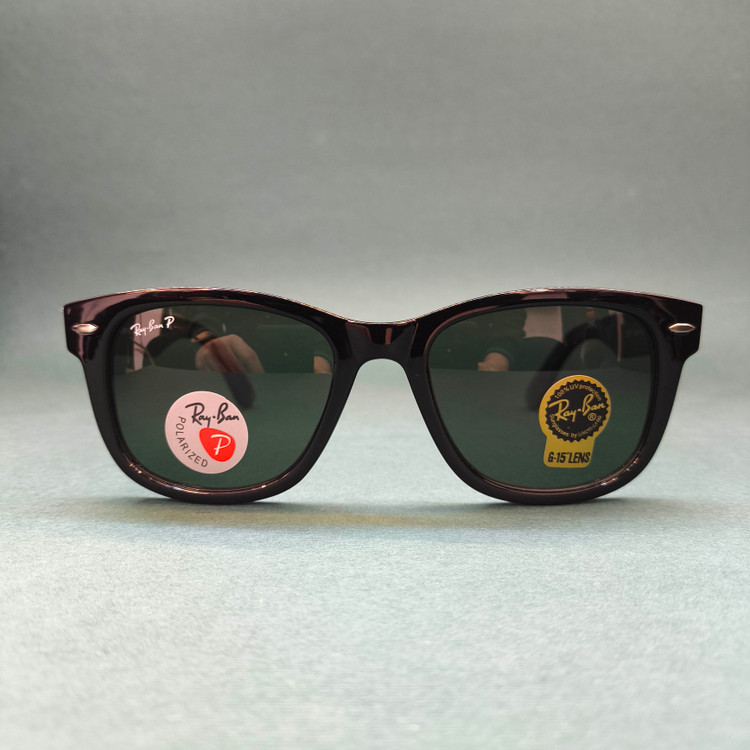 عینک آفتابی مردانه اورجینال کائوچو عدسی شیشه ای پلاریزه ریبن ویفری Ray ban مدل ۲۱۴۰