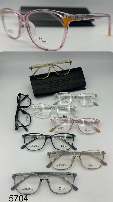 عینک طبی زنانه بلوکات کائوچو دسته سیم دیور Dior مدل 5704