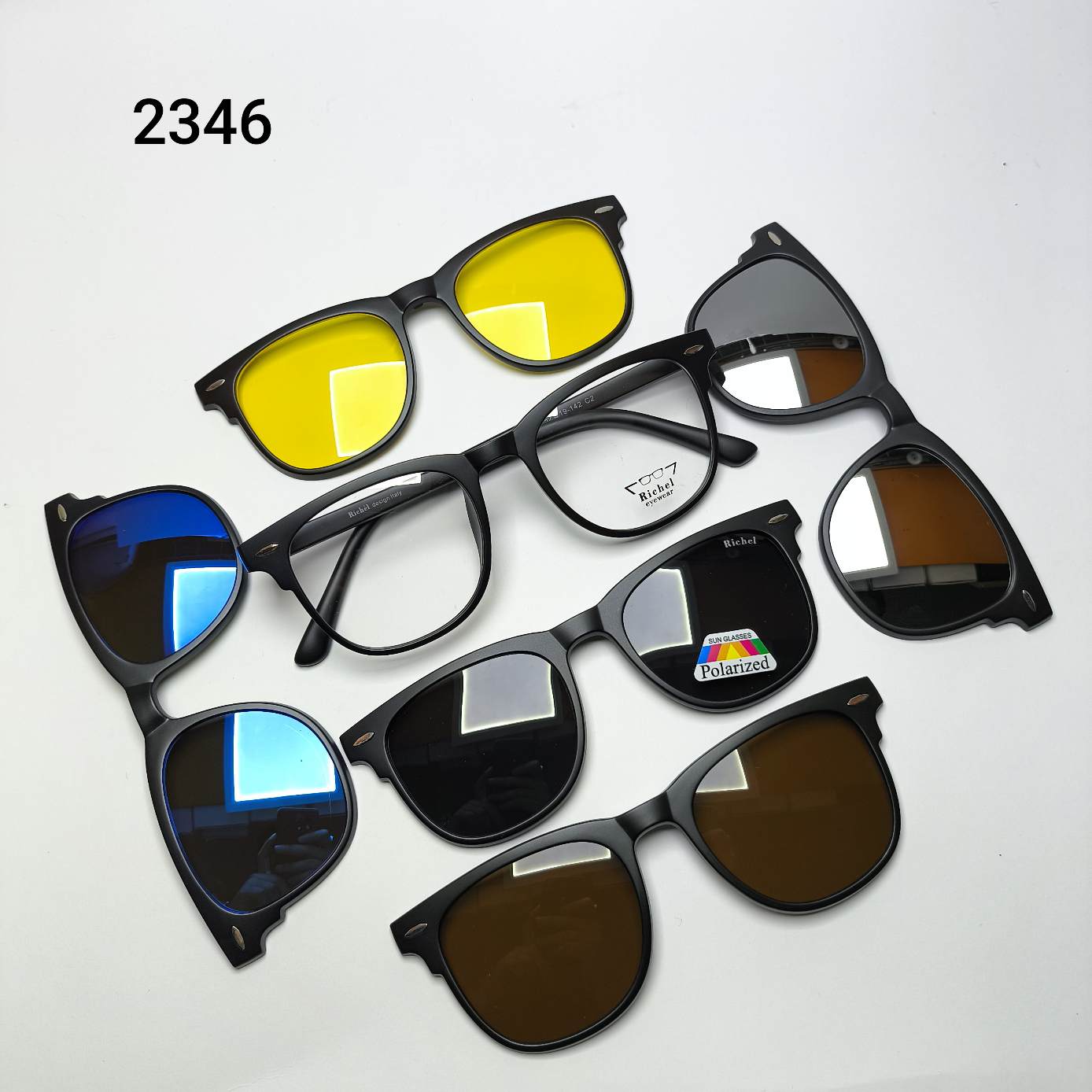 عینک کاوردار پلاریزه کائوچو tr90 ریچل Richel مدل 2346