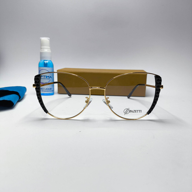 عینک طبی زنانه فلزی پایه فنری پازتی Pazetti مدل 7850