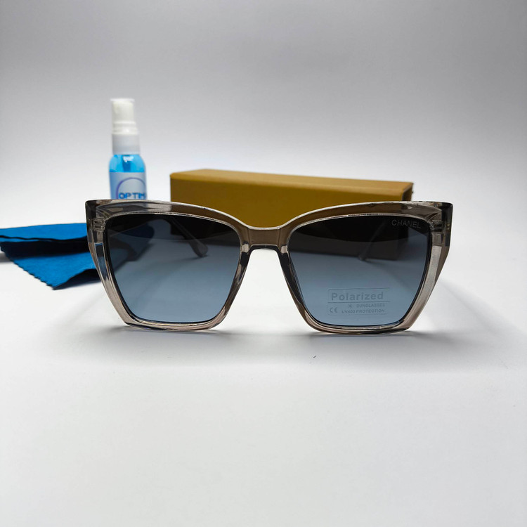 عینک آفتابی زنانه پلاریزه کائوچو دسته سیم chanel مدل 58204