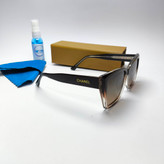 عینک آفتابی زنانه پلاریزه کائوچو دسته سیم شنل chanel مدل 58204