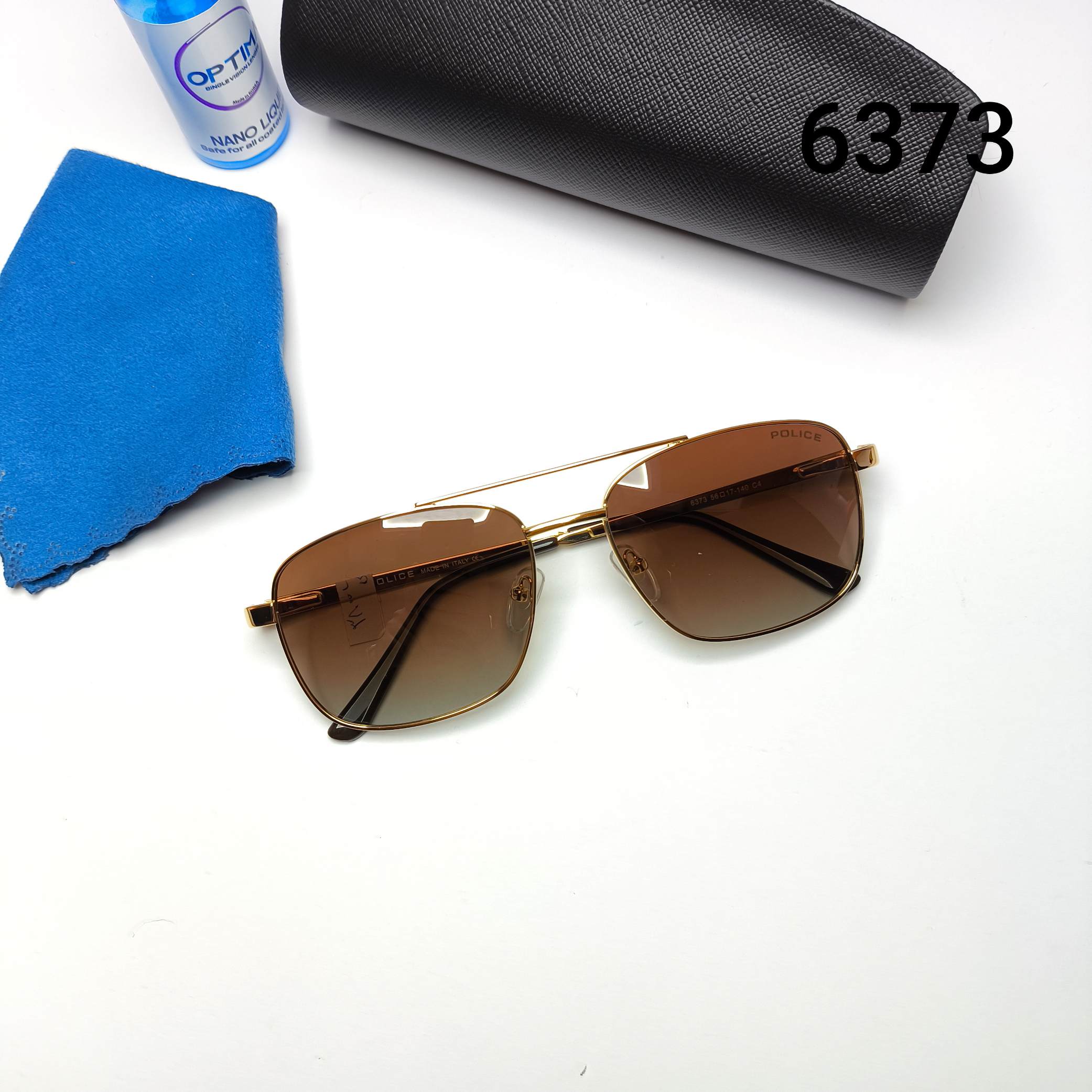 عینک آفتابی مردانه پلاریزه های‌کپی فلزی پلیس Police مدل ۶۳۷۸