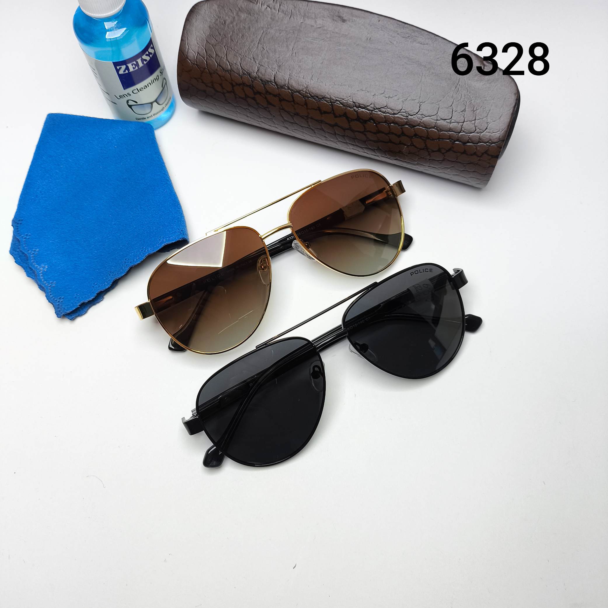 عینک آفتابی مردانه پلاریزه های‌کپی فلزی پلیس Police مدل 6328