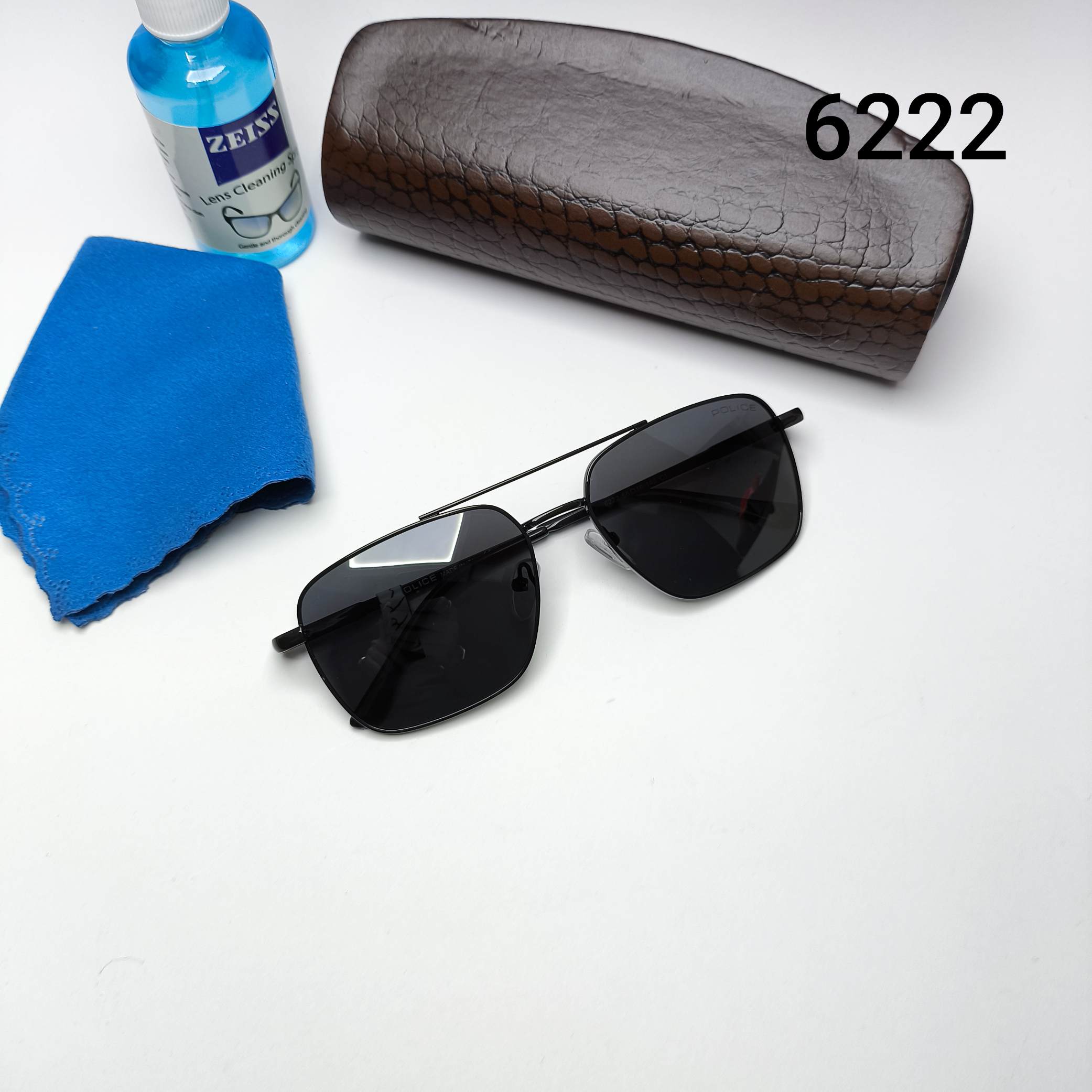 عینک آفتابی مردانه پلاریزه های‌کپی فلزی پلیس Police مدل 6222
