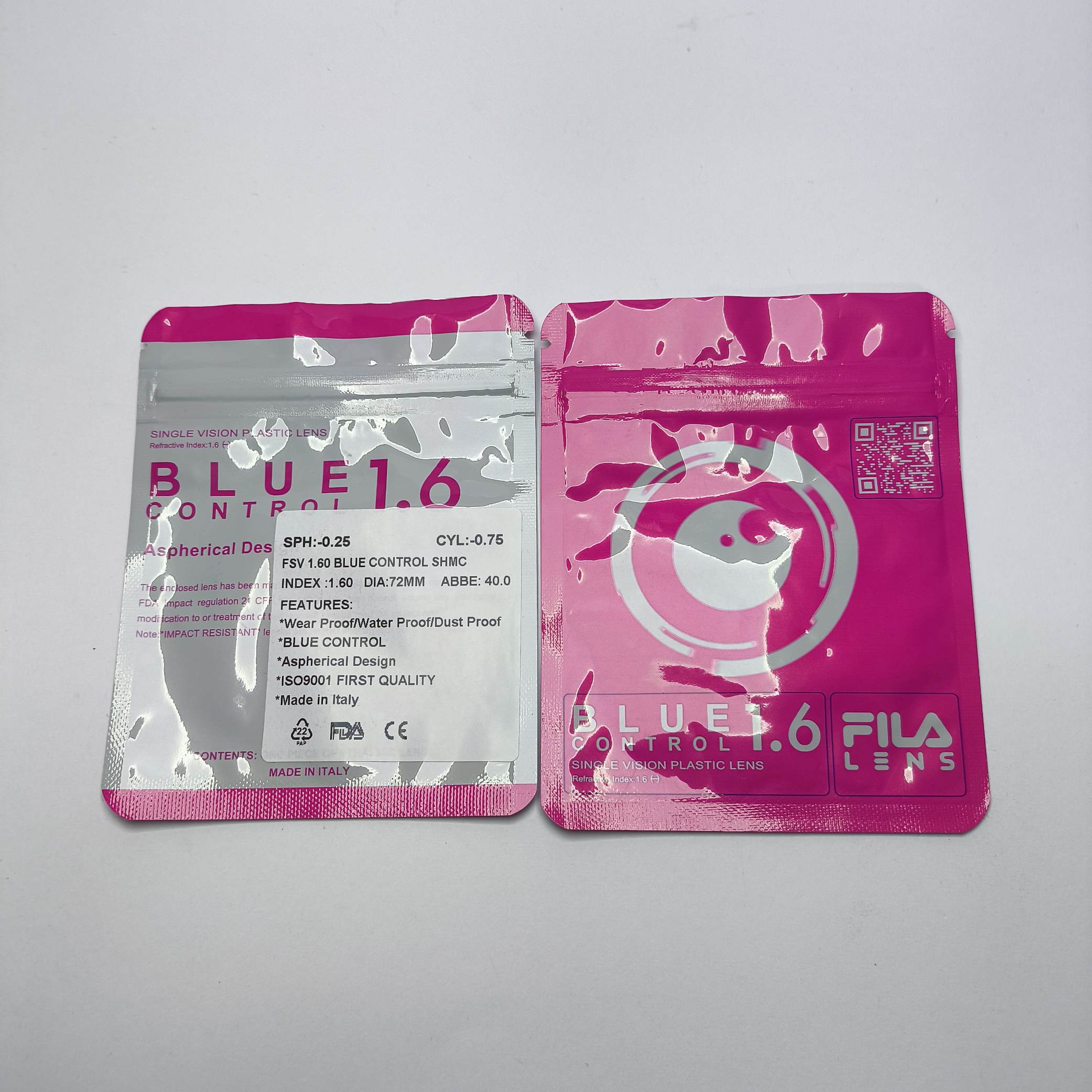 یک جفت عدسی ایتالیایی نیمه فشرده بلوکنترل ۱.۶ فیلا Fila