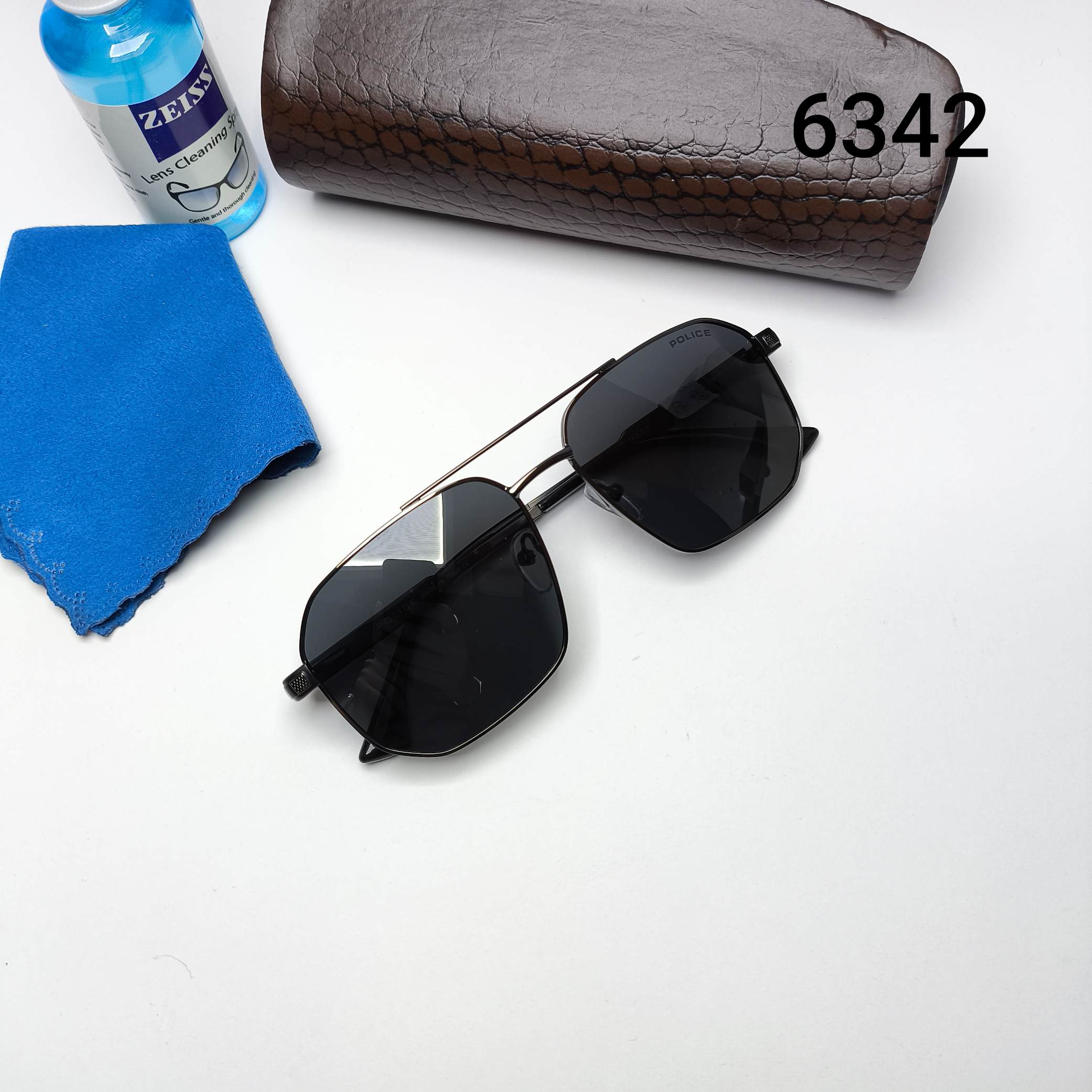 عینک آفتابی مردانه پلاریزه های‌کپی فلزی پلیس Police مدل 6342