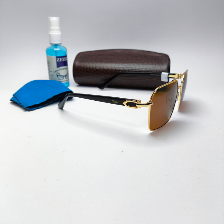 عینک آفتابی پلاریزه هایکپی فلزی کارتیر Cartier مدل 6370