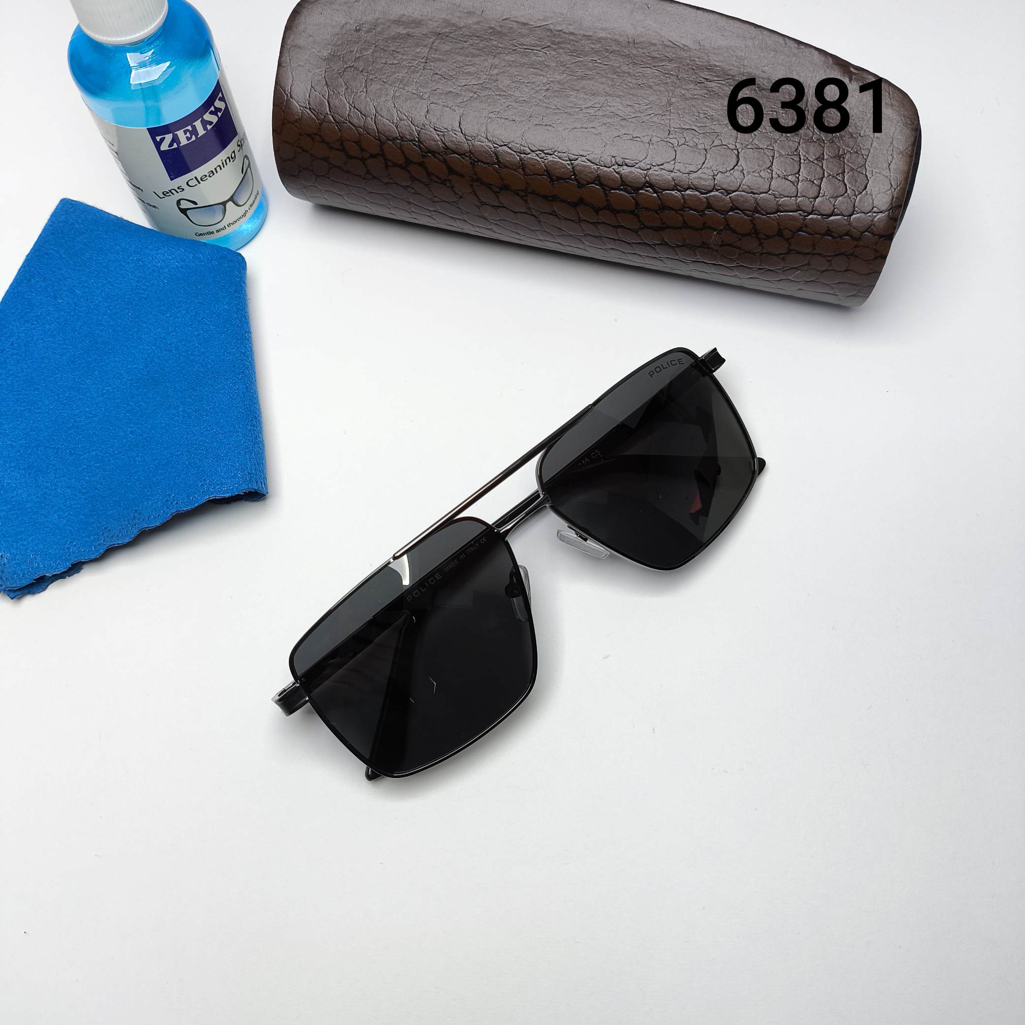عینک آفتابی مردانه پلاریزه های‌کپی فلزی پلیس Police مدل 6381