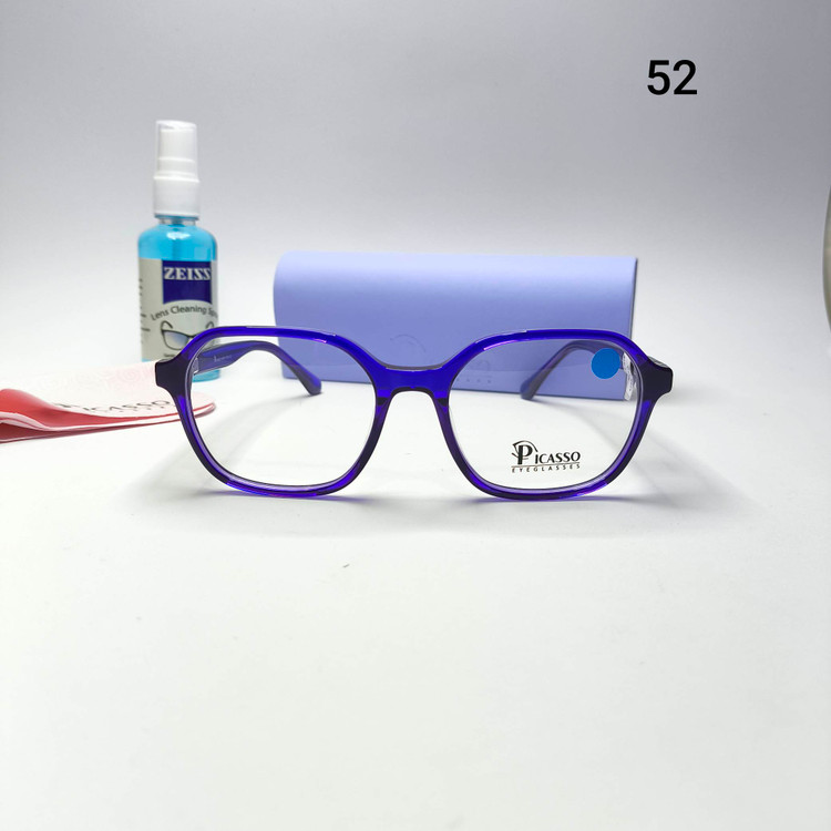 عینک طبی زنانه دسته سیم پیکاسو Picasso به همراه جلد و دستمال مدل 2080