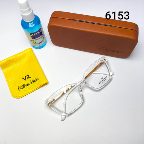 عینک طبی زنانه کائوچو tr90 دسته فلز Vittorio richi ویتوریو ریچی با پک جلد دستمال مدل 6153