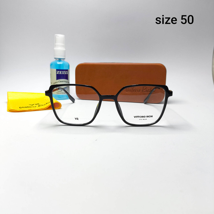 عینک طبی زنانه کائوچو دسته فلز Vittorio richi ویتوریو ریچی با پک جلد دستمال مدل 9507