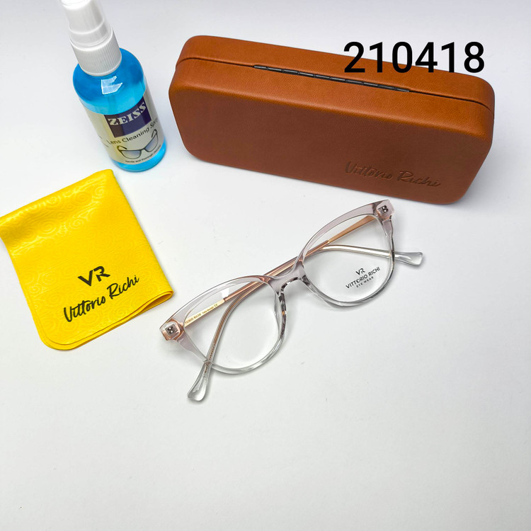 عینک طبی زنانه کائوچو tr90 دسته فلز Vittorio richi ویتوریو ریچی با پک جلد و دستمال مدل 210418