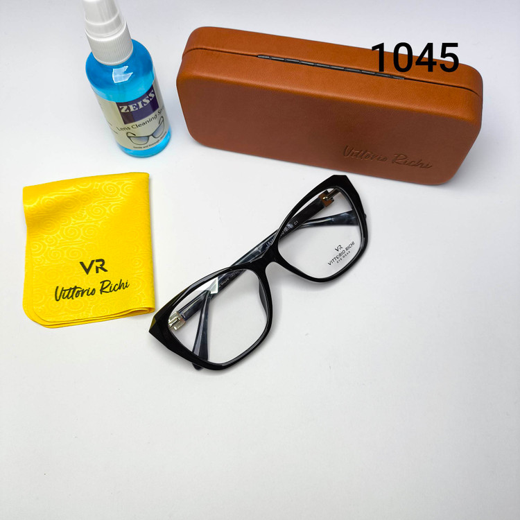 عینک طبی زنانه کائوچو tr90 دسته فلز Vittorio richi ویتوریو ریچی با پک جلد دستمال مدل 1045