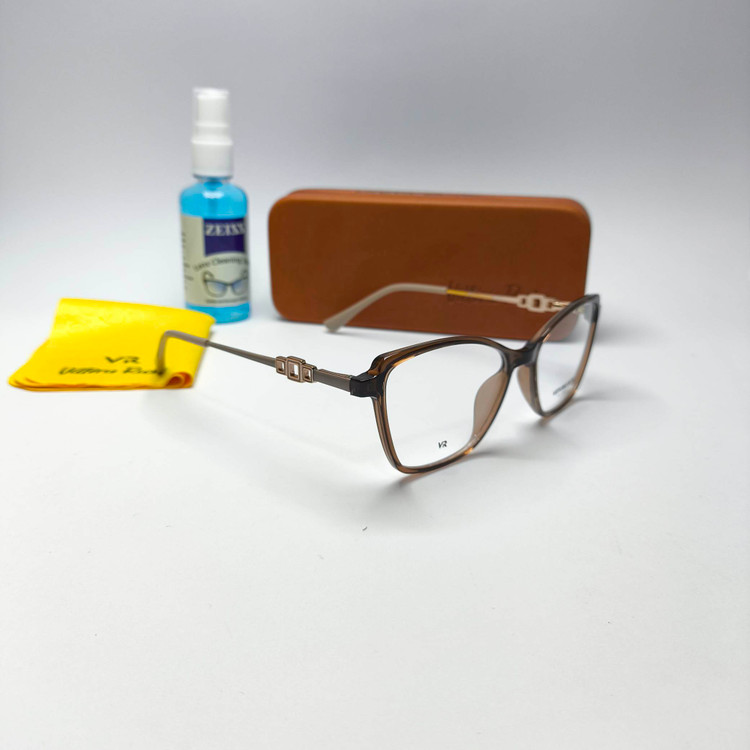 عینک طبی زنانه دسته فلز Vittorio richi ویتوریو ریچی با پک جلد دستمال مدل 9533