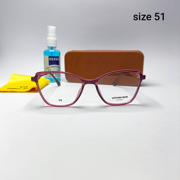 عینک طبی زنانه کائوچو دسته فلز Vittorio richi ویتوریو ریچی با پک جلد دستمال مدل 9533