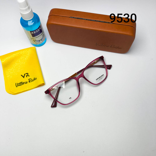 عینک طبی زنانه کائوچو tr90 دسته فلز Vittorio richi ویتوریو ریچی با پک جلد دستمال مدل 9530