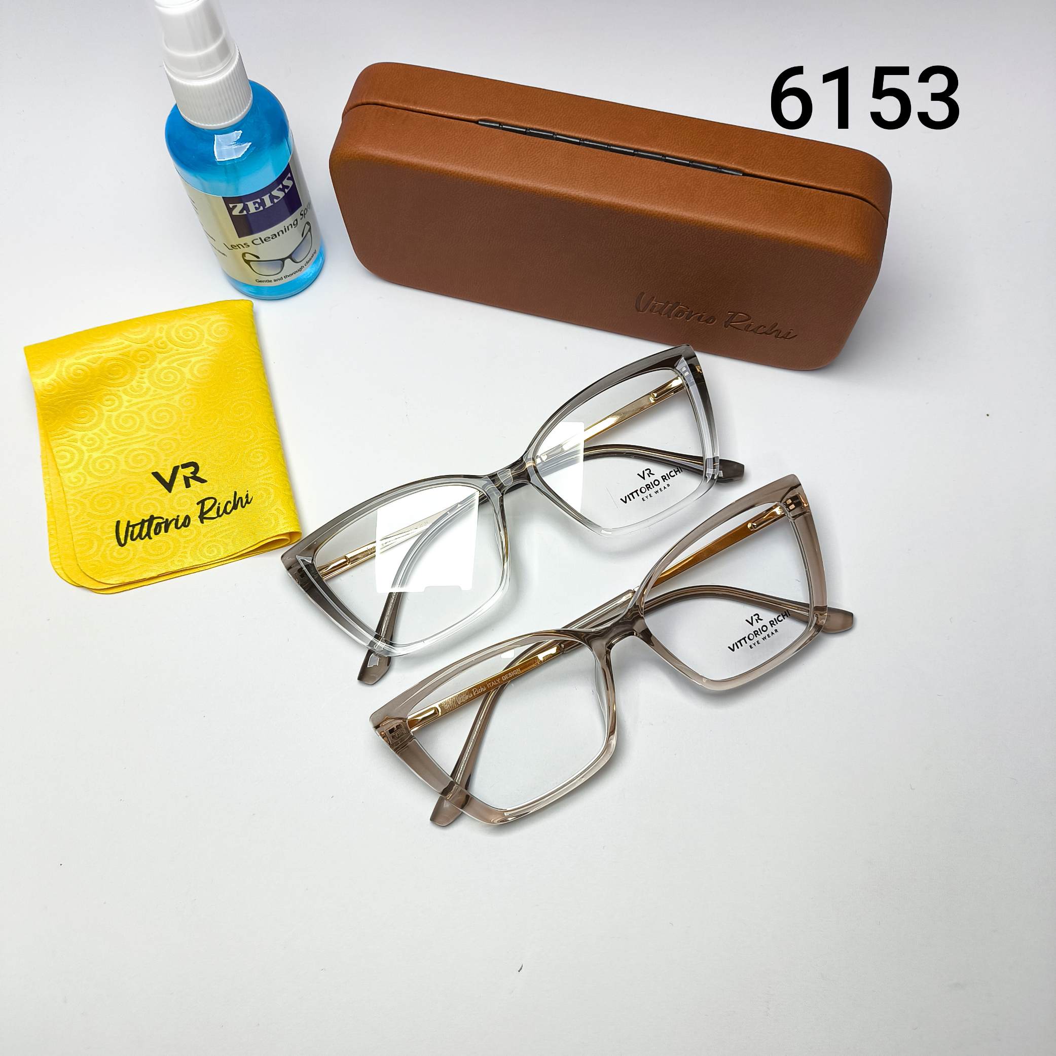 عینک طبی زنانه کائوچو tr90 دسته فلز Vittorio richi ویتوریو ریچی با پک جلد دستمال مدل 6153