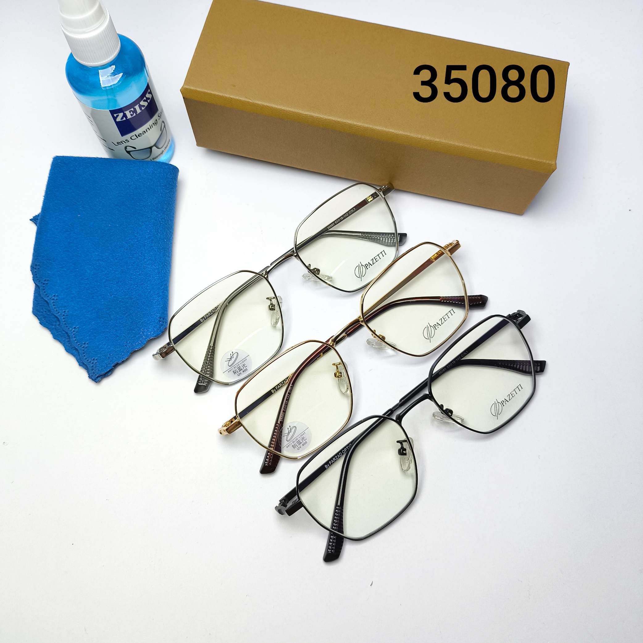 عینک طبی اسپرت uv400 فلزی پازتی Pazetti مدل 35080