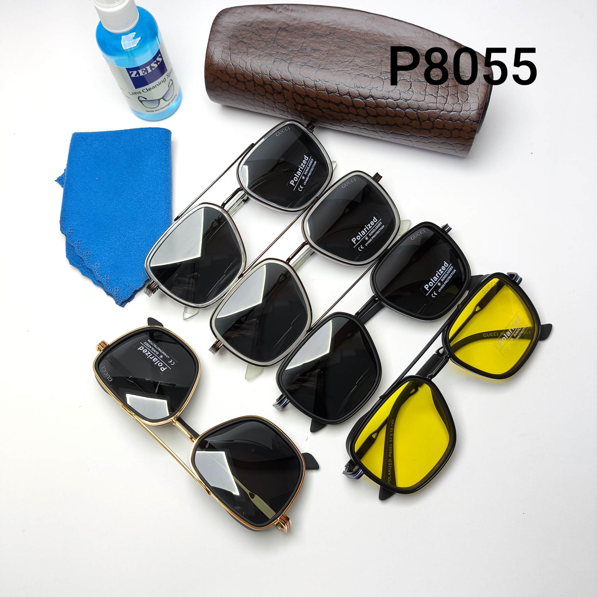 عینک آفتابی مردانه پلاریزه فلزی گوچی Gucci مدل 8055