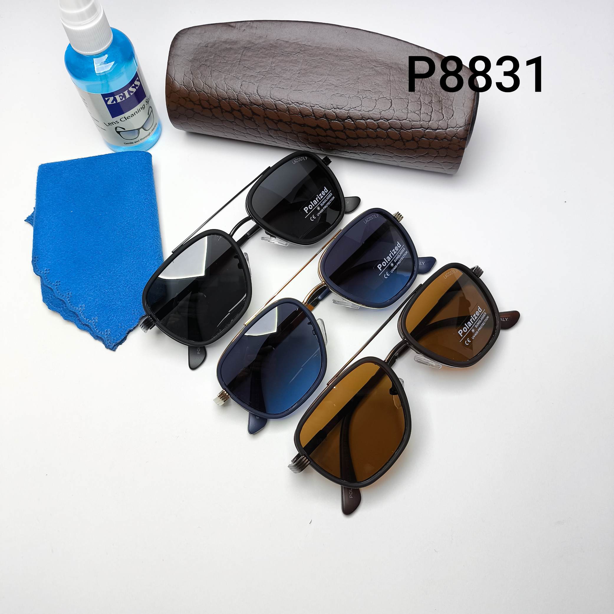 عینک آفتابی مردانه پلاریزه فلزی لاگوست Lacoste مدل 8831