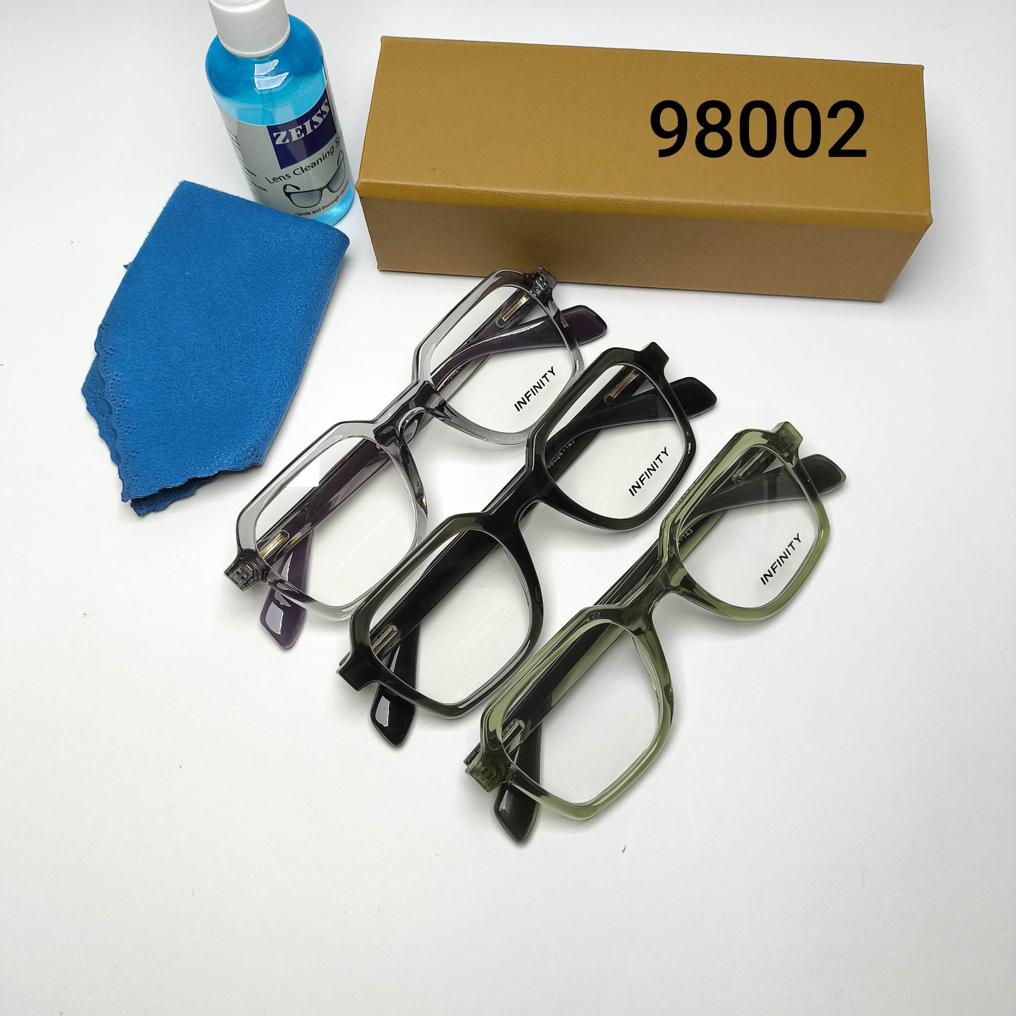 عینک طبی زنانه و مردانه کائوچو پایه فنر اینفینیتی Infinity مدل 98002