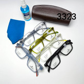 عینک طبی زنانه و مردانه کائوچو TR90 دسته سیم کریستال Crystal مدل 3323