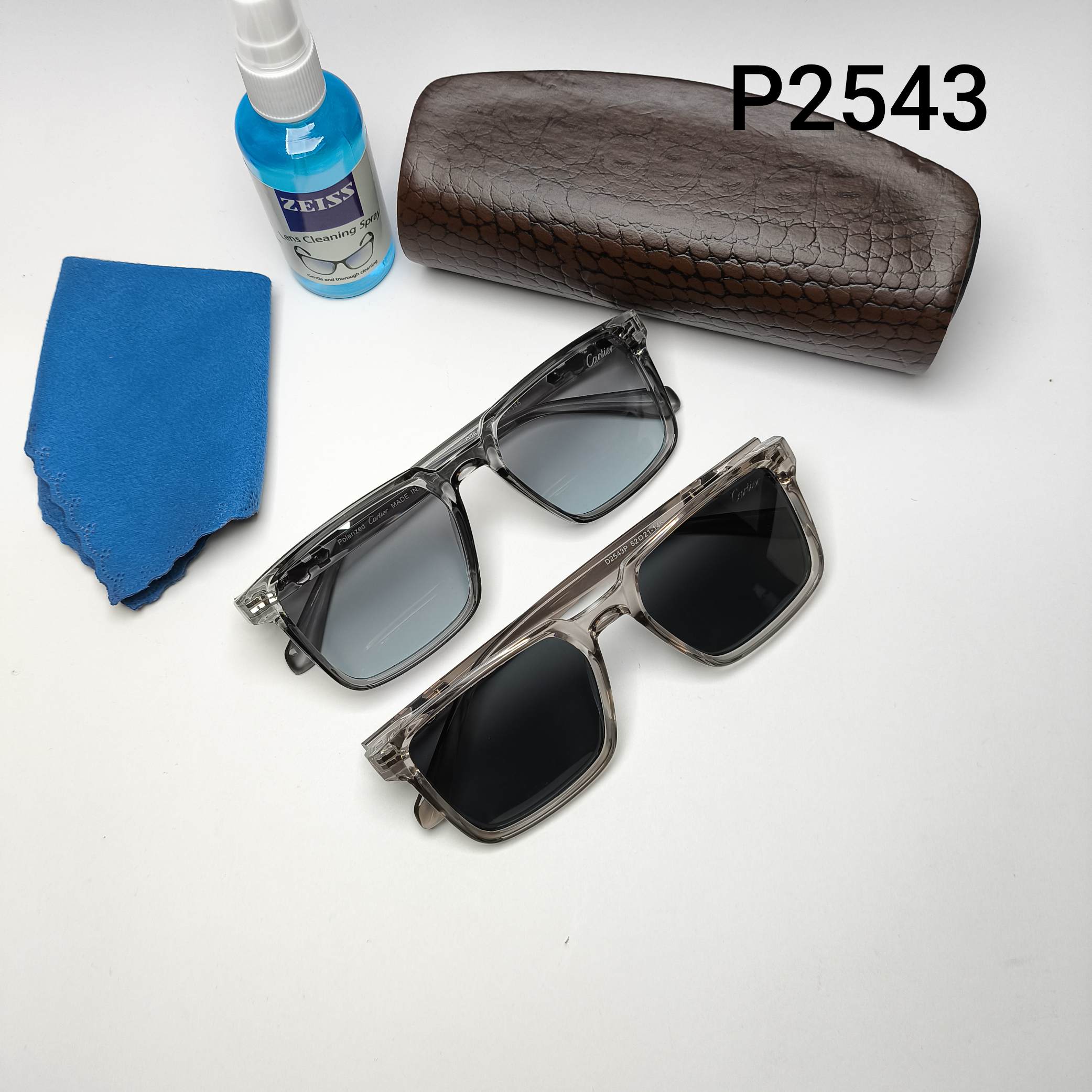 عینک آفتابی مردانه پلاریزه کائوچو کارتیر Cartier مدل 2543
