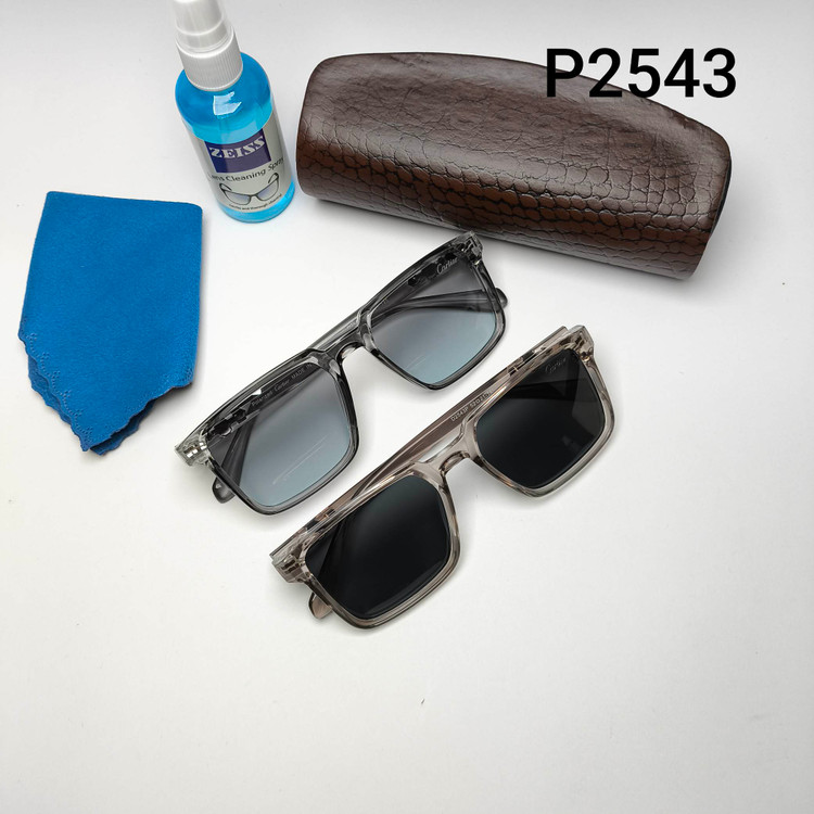 عینک آفتابی مردانه پلاریزه کائوچو کارتیر Cartier مدل 2543