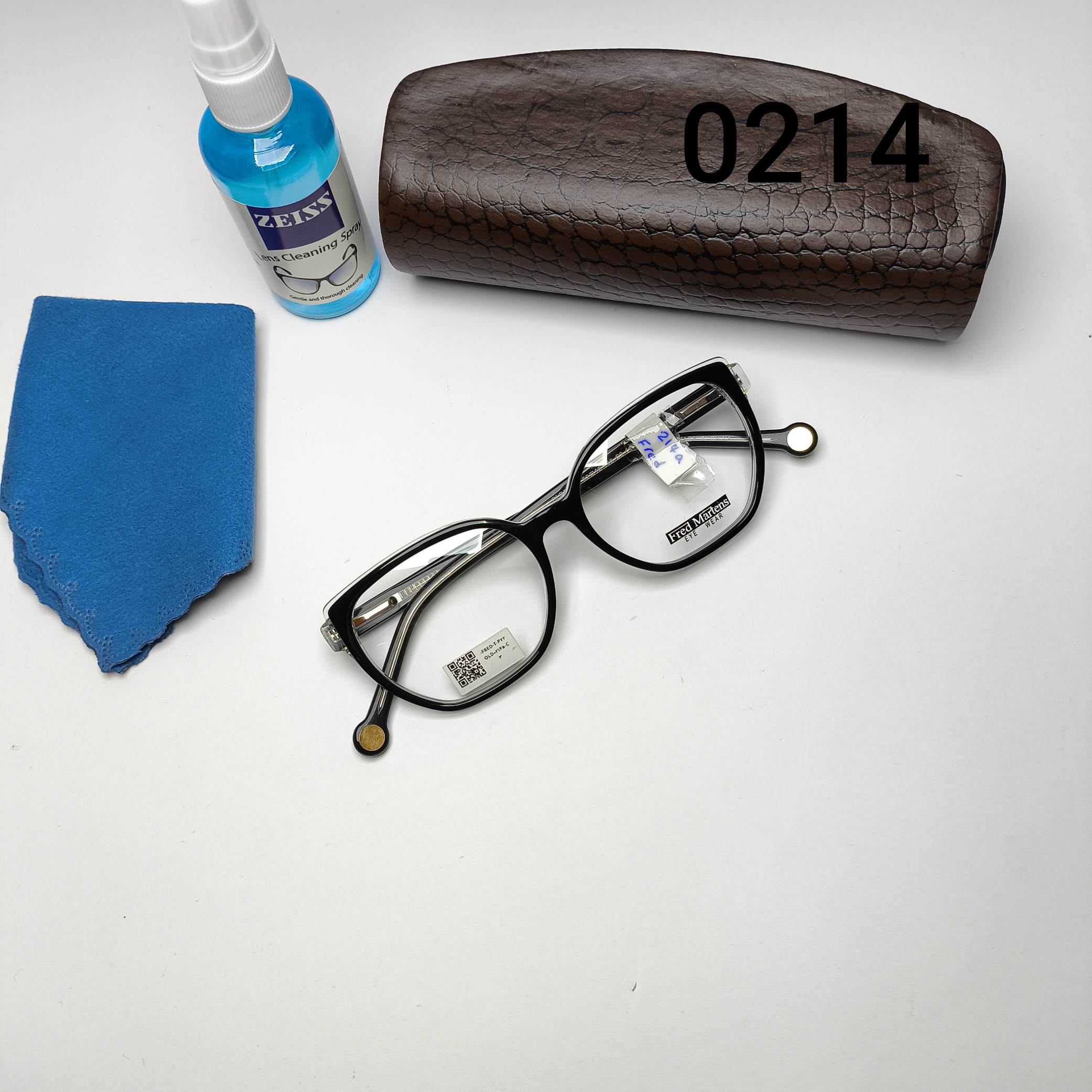 عینک طبی زنانه دسته سیم استات فرد مارتینز Fred martens با پک اصلی مدل 0214