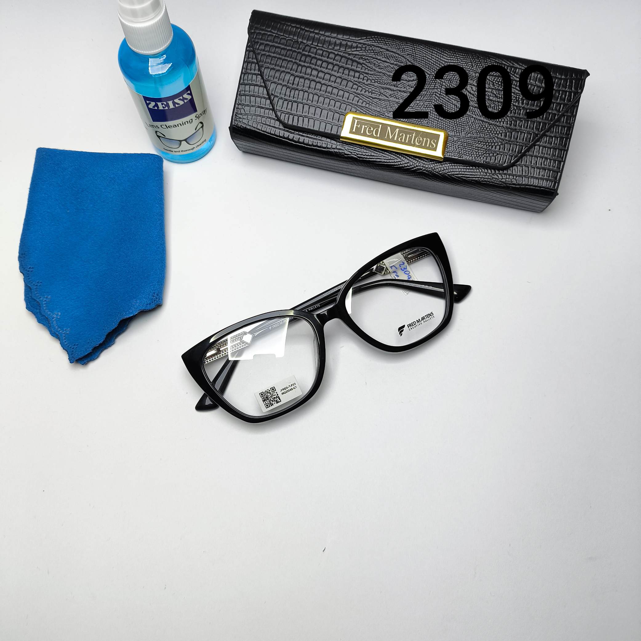 عینک طبی زنانه استات دسته فلز فرد مارتینز Fred martens با پک اصلی مدل 2309