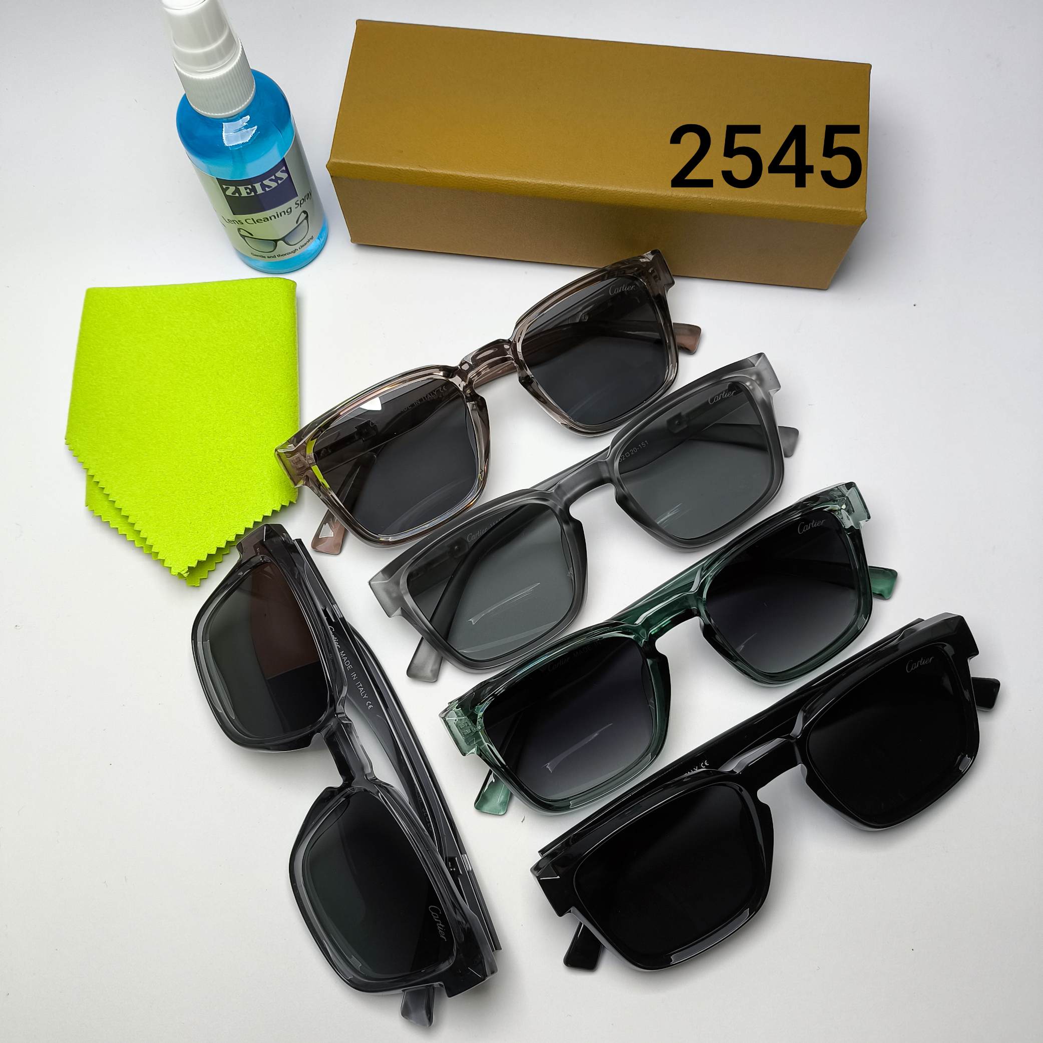 عینک آفتابی مردانه پلاریزه کائوچو کارتیر Cartier مدل 2545