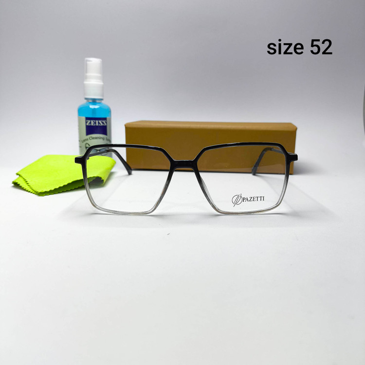 عینک طبی مردانه کائوچو دسته فلز پایه فنر پازتی Pazetti مدل 6009
