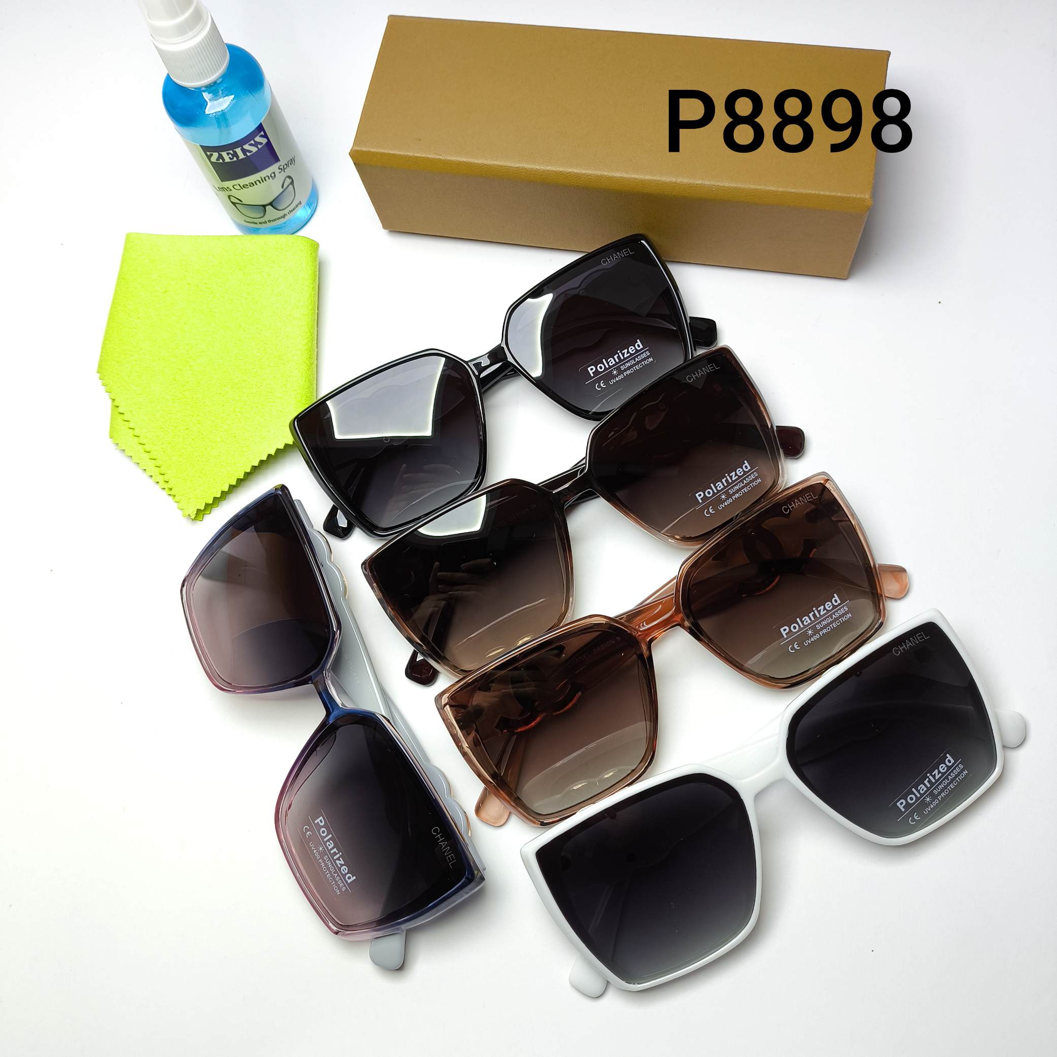 عینک آفتابی زنانه پلاریزه کائوچو شنل Chanel مدل 8898