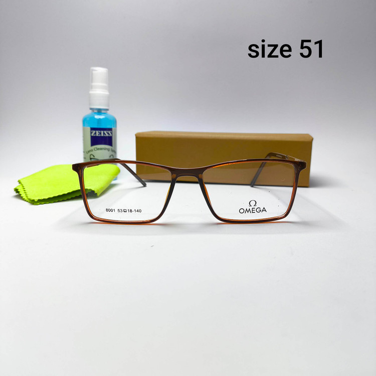 عینک طبی مردانه کائوچو ـ فلزی پایه فنر امگا Omega مدل 8001