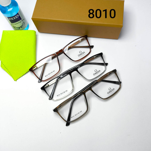 عینک طبی مردانه و زنانه کائوچو ـ فلزی پایه فنر امگا Omega مدل 8010