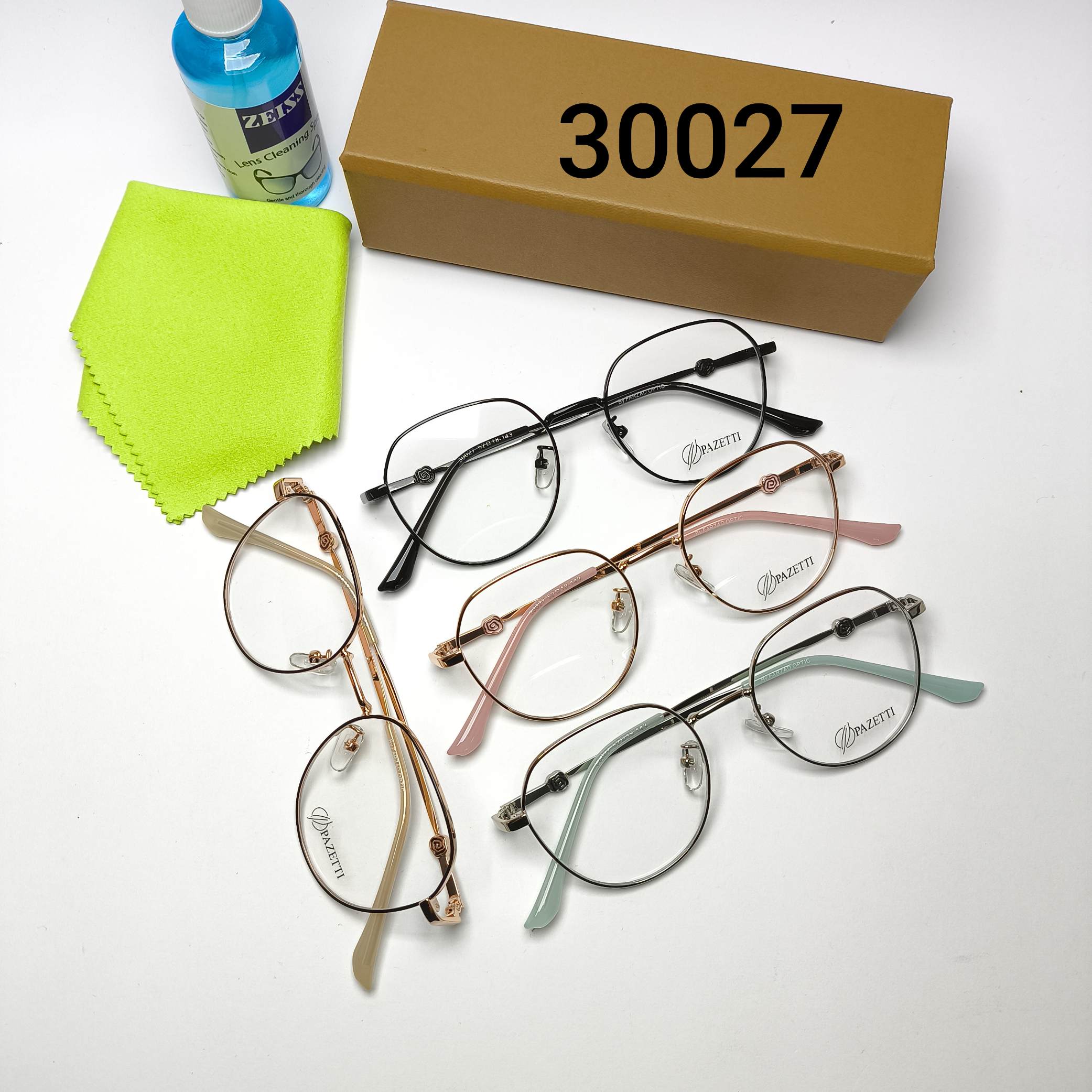 عینک طبی زنانه بلوکات فلزی گرد پازتی Pazetti مدل 30027