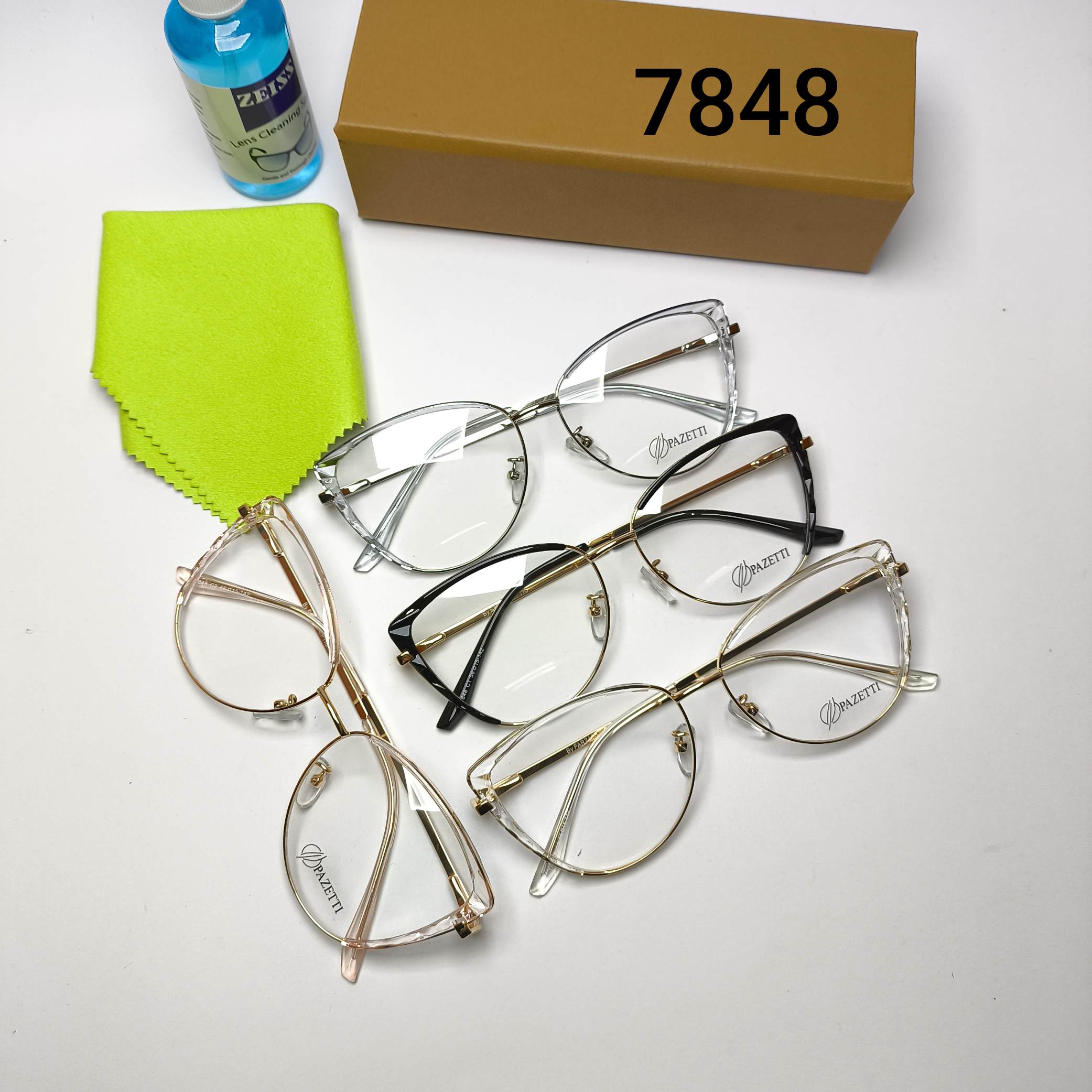 عینک طبی زنانه فلزی ترکیبی پازتی Pazetti مدل 7848