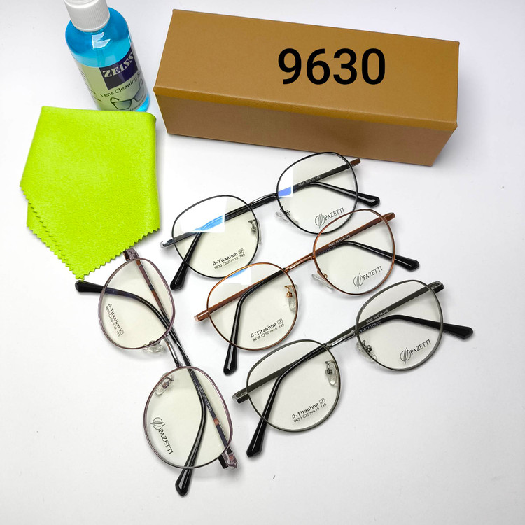 عینک طبی زنانه بلوکات فلزی تیتانیوم پازتی Pazetti مدل 9630