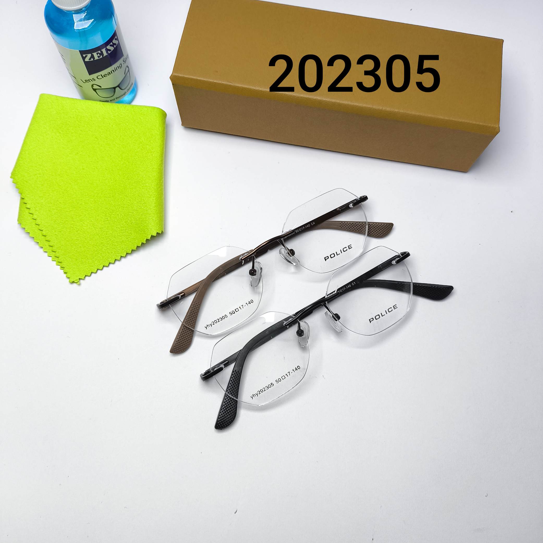 عینک طبی مردانه و زنانه فلزی فریم لس پلیس Police مدل 202305