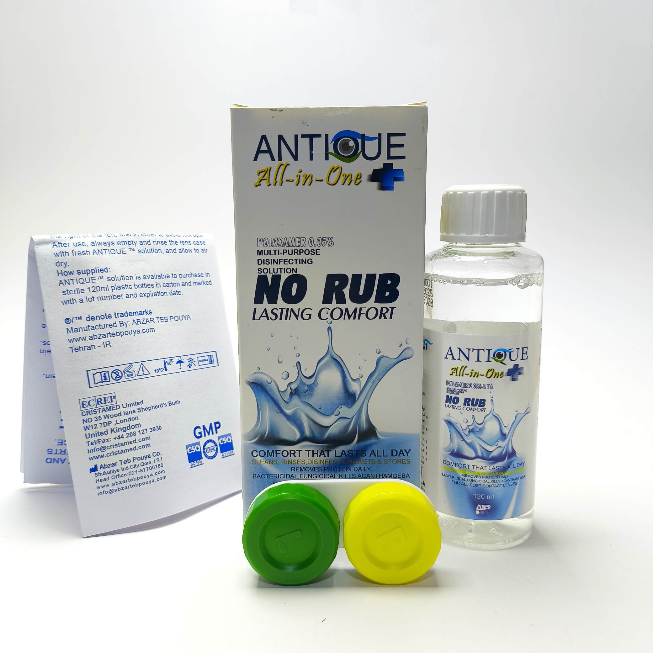 مایع لنز و محلول شستشوی لنز آنتیک Antique سایز 120 میل