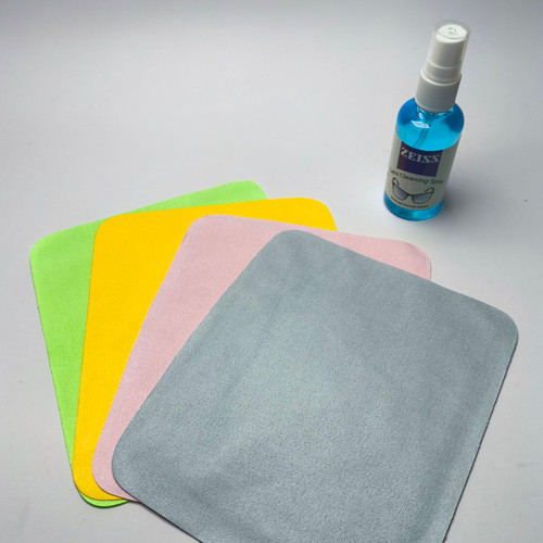 پک یک عدد دستمال ماکروفیبر نانو و یک عدد اسپری مخصوص عینک طبی و آفتابی