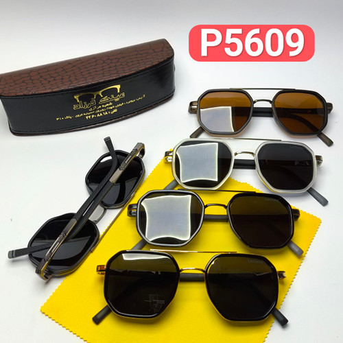 عینک آفتابی مردانه لوسیانو Luciano مدل 5609 پلاریزه کائوچو + پک هدیه لوازم جانبی