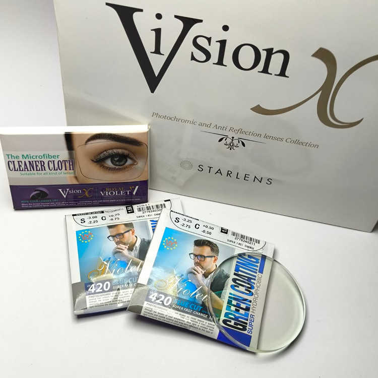 عدسی بلوکات فتوکرومیک 1.56 ویولت VIOLET لوازم جانبی اورجینال