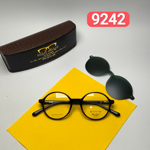 عینک طبی کاور دار ریچل Richel مدل 9242 اورجینال دسته سیم کائوچو اسیتیت به همراه پک هدیه