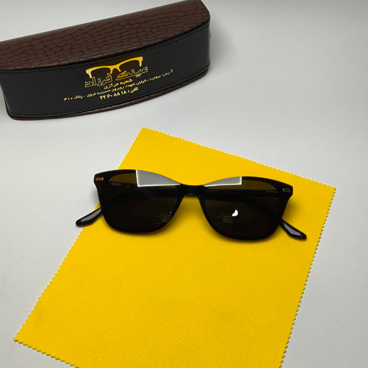 عینک طبی کاور دار ریچل Richel مدل 9217 اورجینال دسته سیم کائوچو پلاریزه اسیتیت به همراه پک هدیه