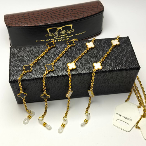 بند عینک ونکلیف طلایی مخصوص عینک طبی و آفتابی