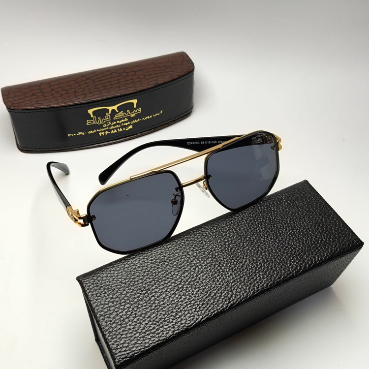 عینک آفتابی مردانه میباخ Maybach مدل 2472601 فلزی + پک هدیه لوازم جانبی