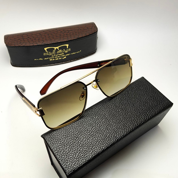 عینک آفتابی مردانه میباخ Maybach مدل 2476001 فلزی + پک هدیه لوازم جانبی